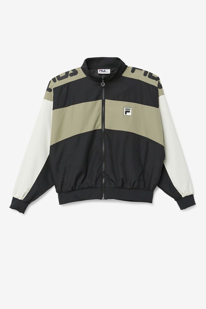 Fila Franc Black Jacket Mens - NZ 71360-GBDW